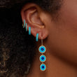 3 Mini Inlay Evil Eye Drop Earrings