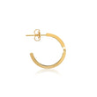 Small Hoops with Diamond Bezel Accent