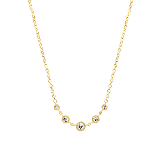 5 Illusion Set Graduated Diamond Accent Necklace