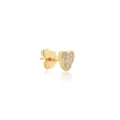 Single Diamond Mini Heart Stud