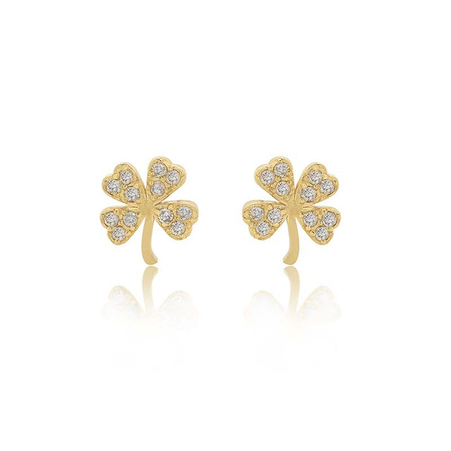 Mini Diamond Clover Studs