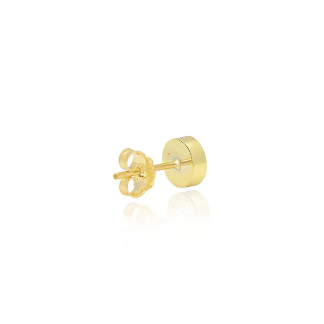 Opal Inlay Circle Studs with Diamonds