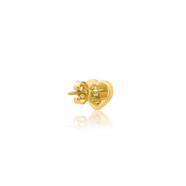 Opal Inlay Heart Studs with Diamonds