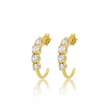 Small Graduated Diamond Hoops