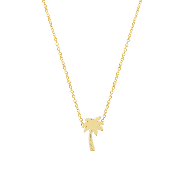 Mini Emerald and Diamond Palm Tree Necklace