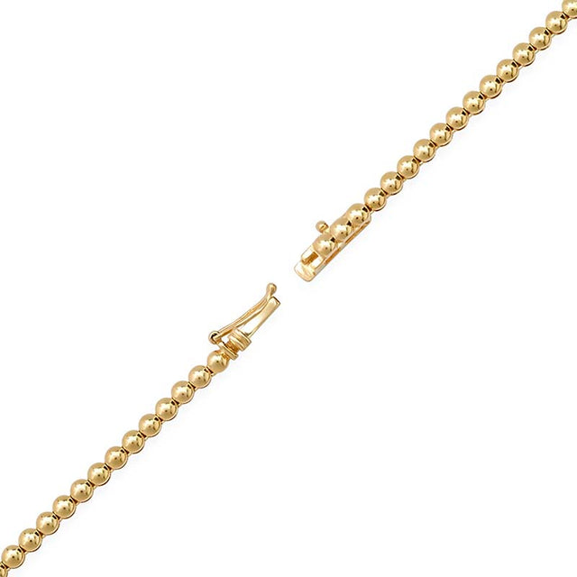Bezel Tennis Necklace With 3 Medium Illusion Set Diamonds