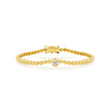 Mini Bezel Tennis Bracelet With Illusion Set Diamond Center