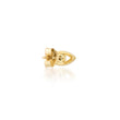 Mini Open Evil Eye Studs with Emerald Center