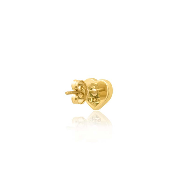 Onyx Inlay Heart Studs