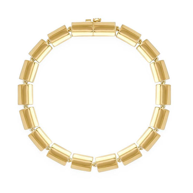 Rectangular Dome Link Tennis Bracelet