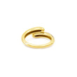 Small Double Dome Ring with Diamond Pave Accent