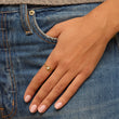 Open Evil Eye Ring with Diamond Center