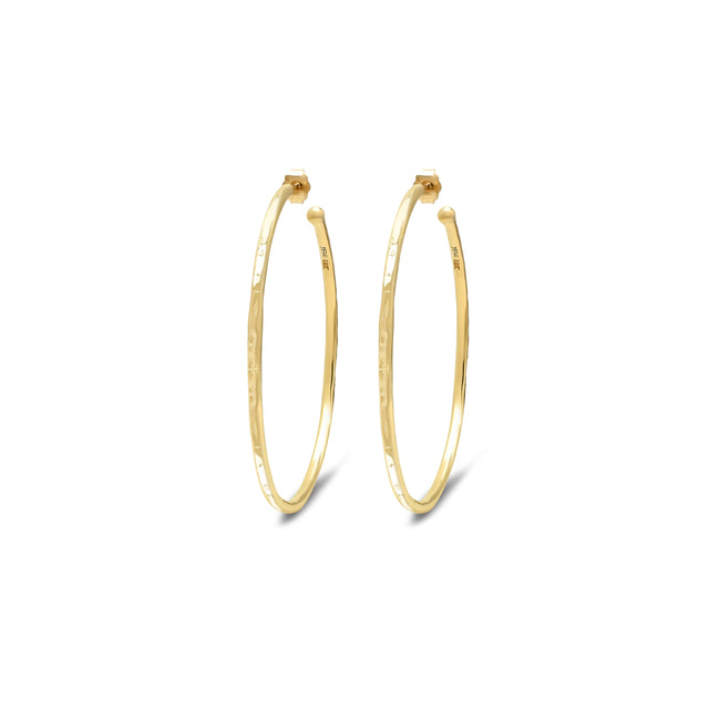 Medium Hammered Hoops