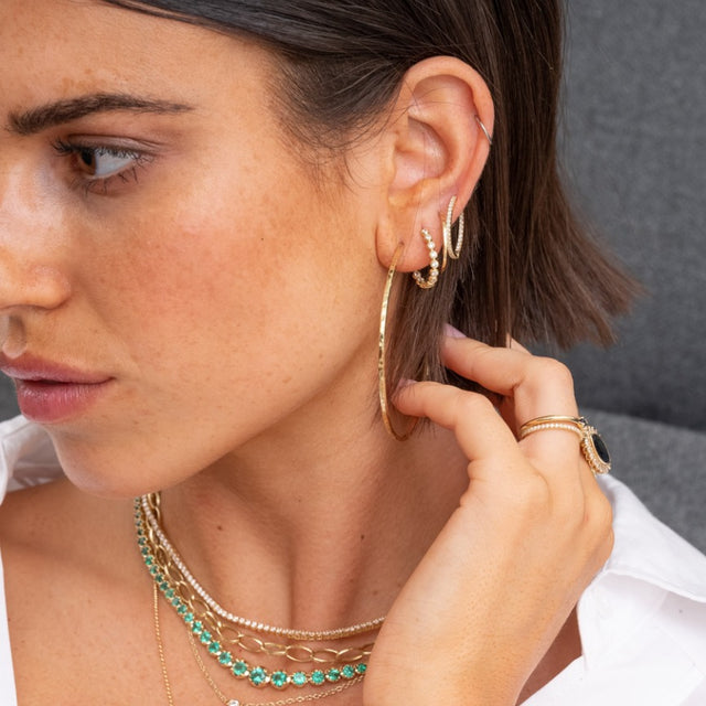 Diamond Small Inside Out Hoops