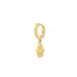 Single Huggie with Mini Hamsa Drop