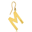 Hammered Letter Earring - M