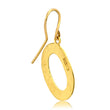 Hammered Letter Earring - O