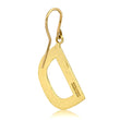 Hammered Letter Earring - D