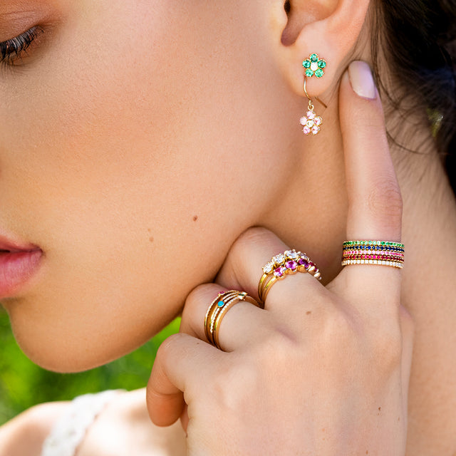 Blue Sapphire Eternity Band