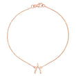 Rose Gold Mini Wishbone Bracelet