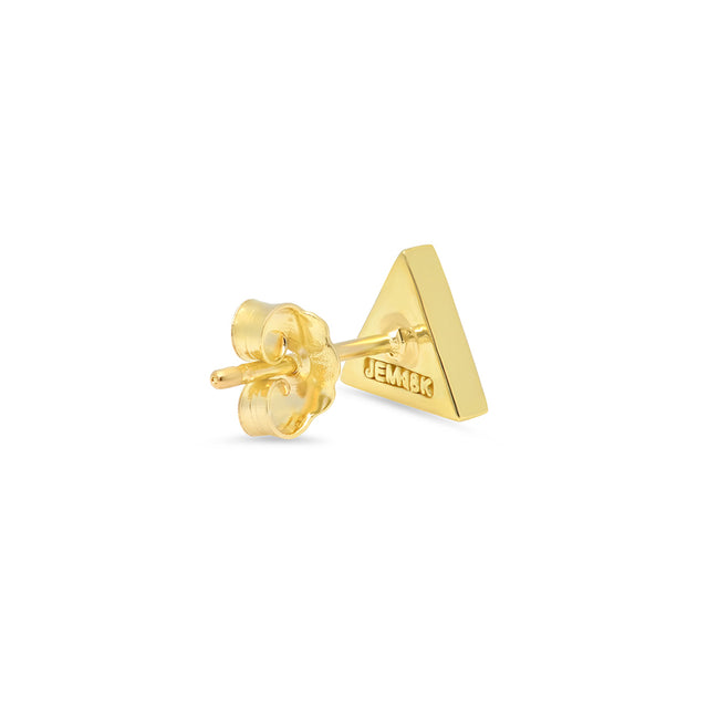 Opal Inlay Triangle Studs with Diamonds