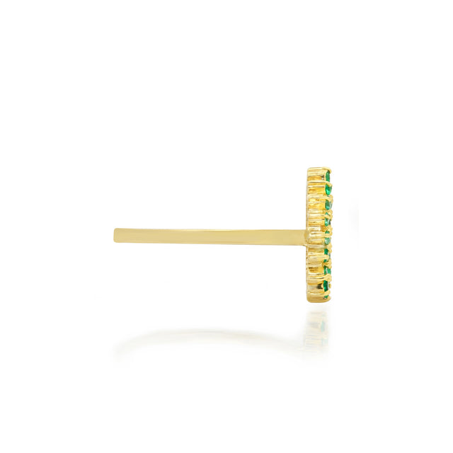 Mini 3-Prong Emerald Open Teardrop Ring