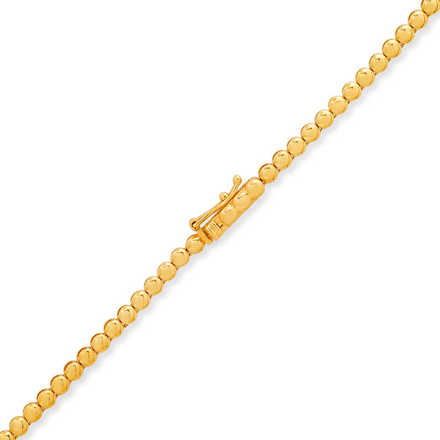Bezel Tennis Necklace with Graduated Diamond Center
