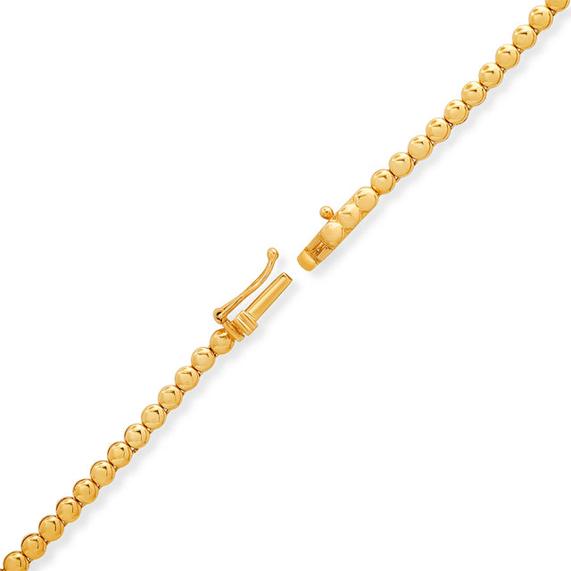 Bezel Tennis Necklace with Graduated Diamond Center