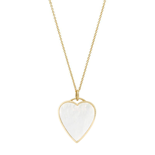 Mother of Pearl Inlay Heart Necklace