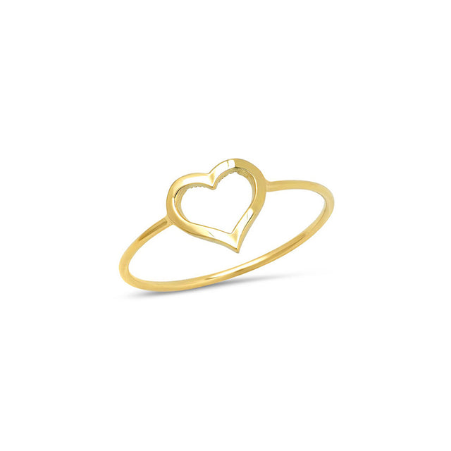 Small Open Heart Ring