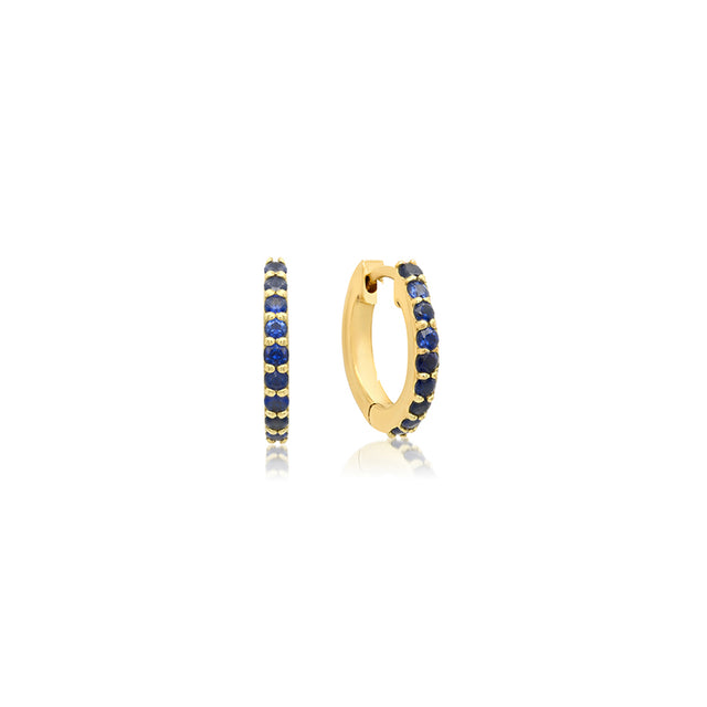 Blue Sapphire Huggies
