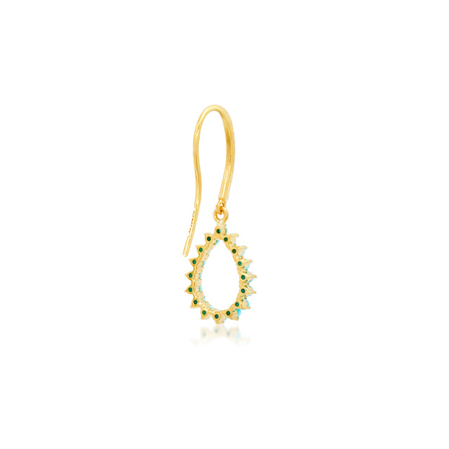 3-Prong Turquoise Mini Open Teardrop Earrings