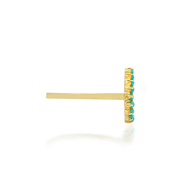 Mini 3-Prong Turquoise Open Teardrop Ring