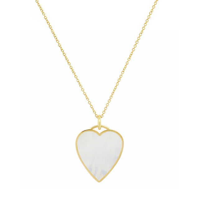 Mother of Pearl Inlay Heart Necklace