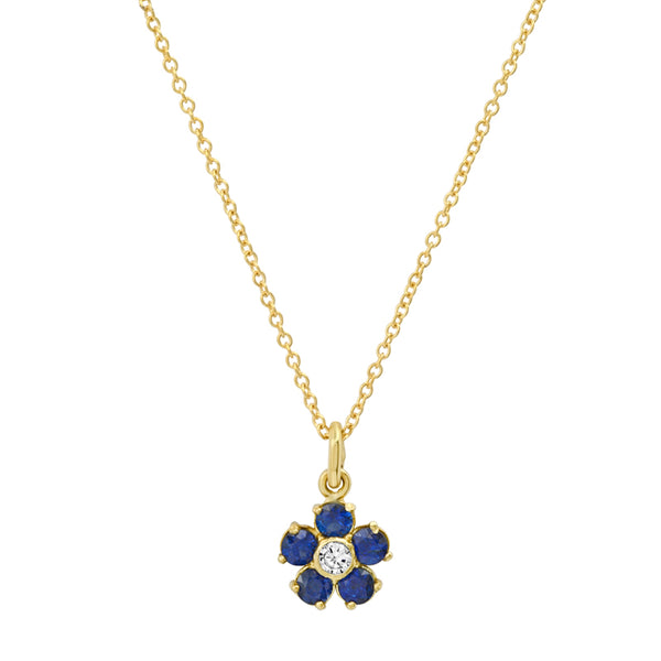 Dark Blue Crystal Large Flower Pendant Long Necklace Women Fashion Jewelry  30'' · NY6 Design