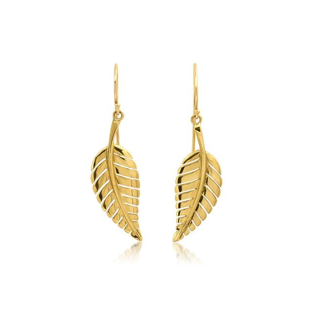 Small Leaf Drop Earrings