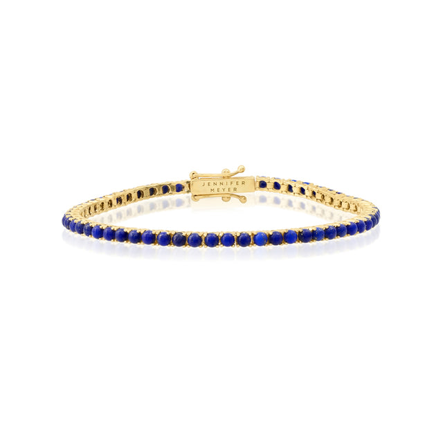 Large 4-Prong Lapis Tennis Bracelet