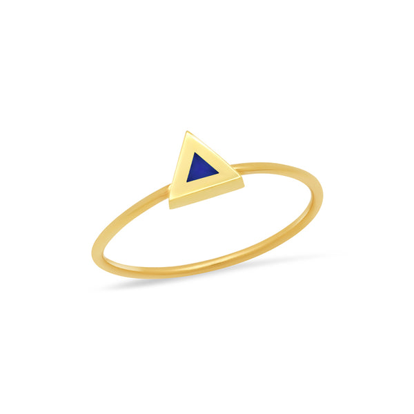 Triangle Lapis Ring