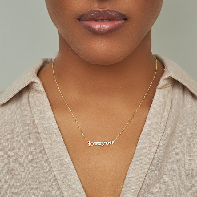 Diamond Love You Necklace