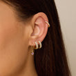 Single Illusion-Set Amethyst Drop Earrings