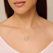 Open Good Luck Necklace With Diamond Pave