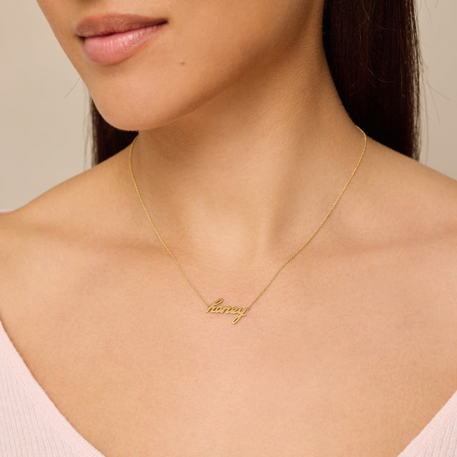 Honey Script Necklace