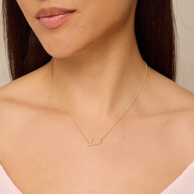 Love Script Necklace