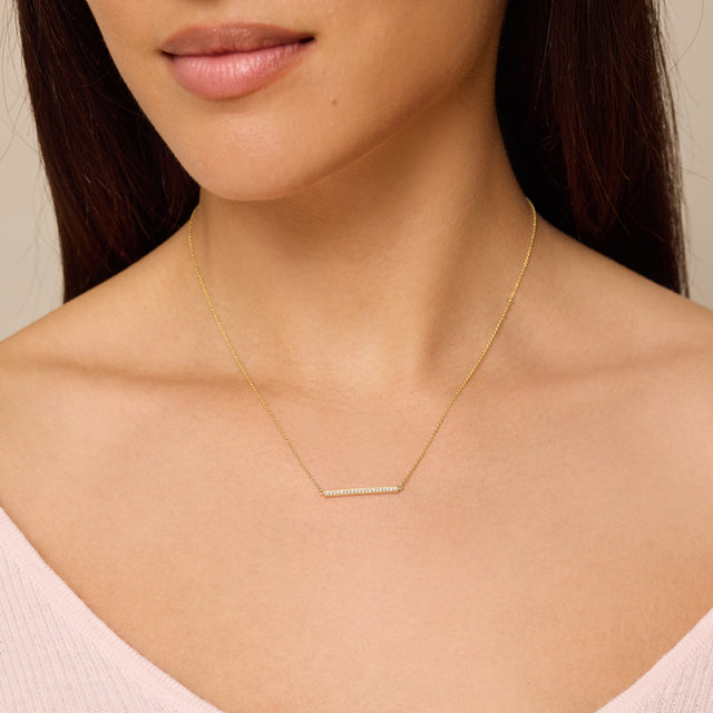 Diamond Stick Necklace