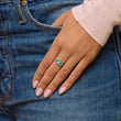 Medium Turquoise Open Evil Eye Ring with Diamond Center