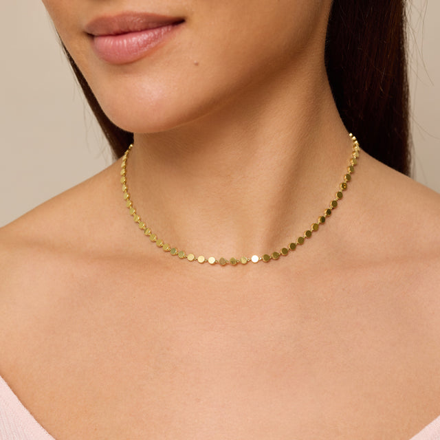 Mini Circle Link Necklace