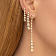Large Graduated Diamond Tennis Studs