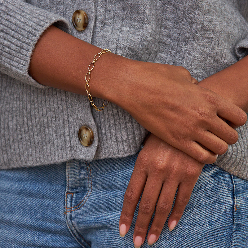 Medium and Small Edith Link Bracelet