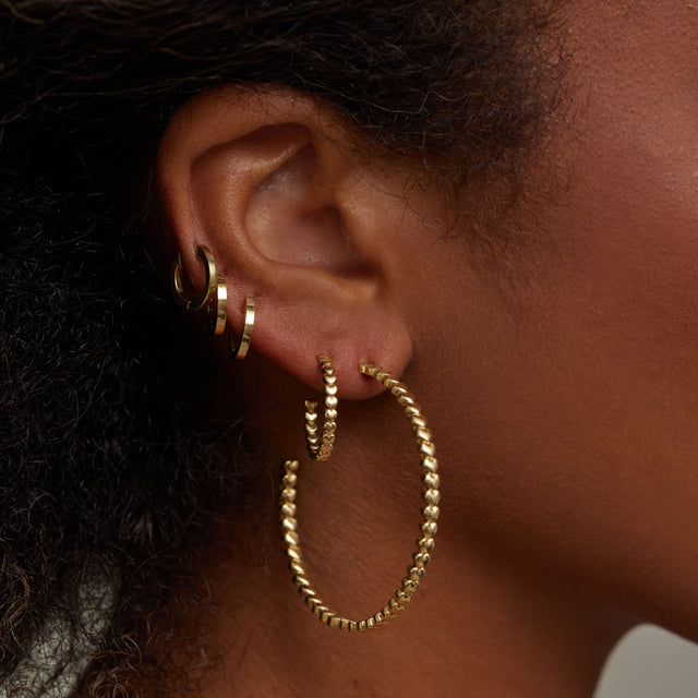 Medium Heart Hoops
