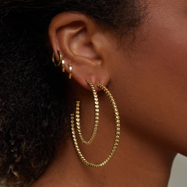 Medium Heart Hoops